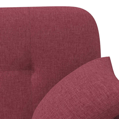 Loungebank met knopencomfort Wijnrood 120 x 65 x 79 cm Stof