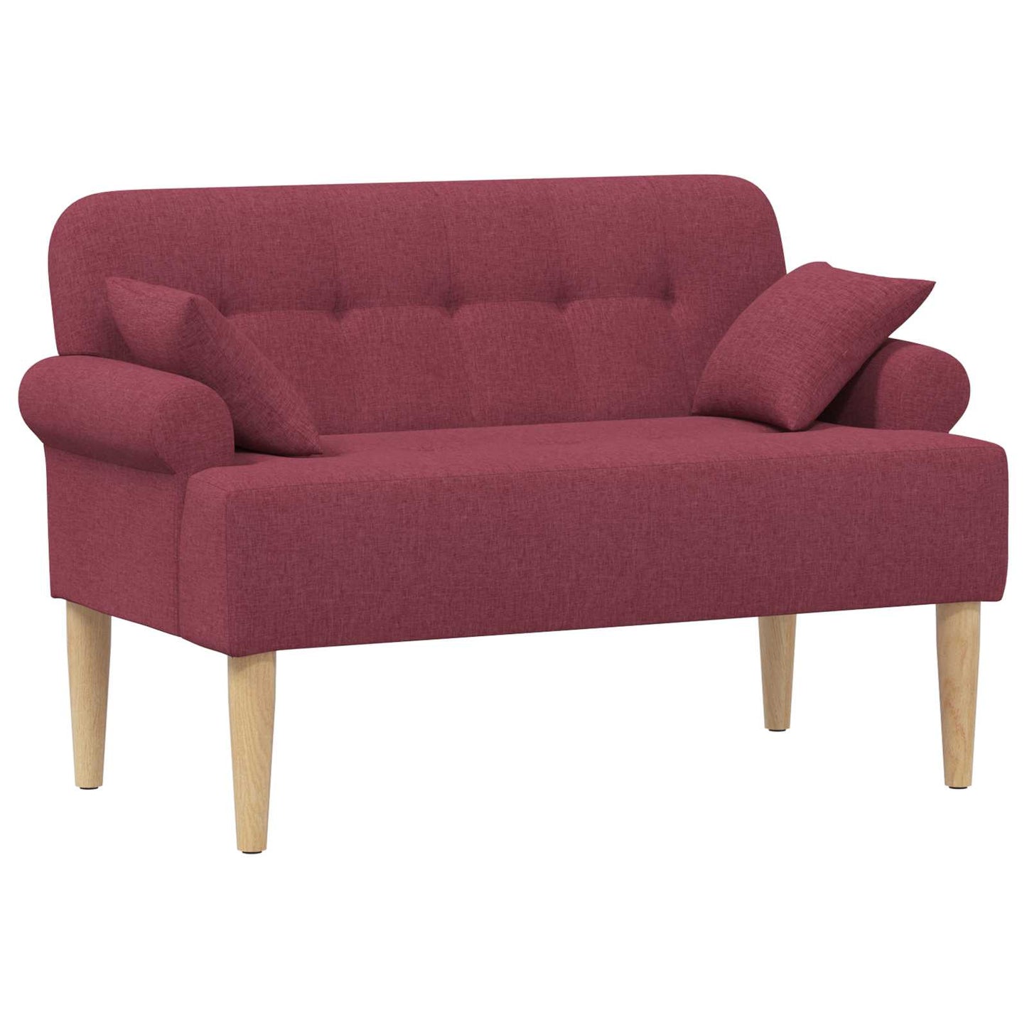 Loungebank met knopencomfort Wijnrood 120 x 65 x 79 cm Stof