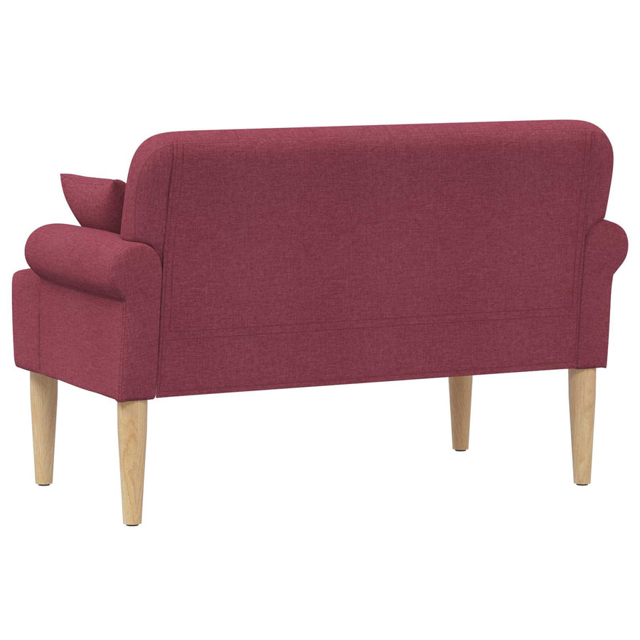 Loungebank met knopencomfort Wijnrood 120 x 65 x 79 cm Stof