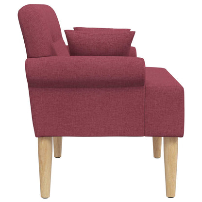Loungebank met knopencomfort Wijnrood 120 x 65 x 79 cm Stof
