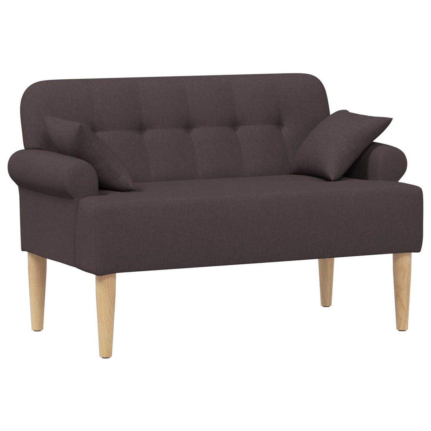 Loungebank met knopencomfort Donkerbruin 120 x 65 x 79 cm Stof