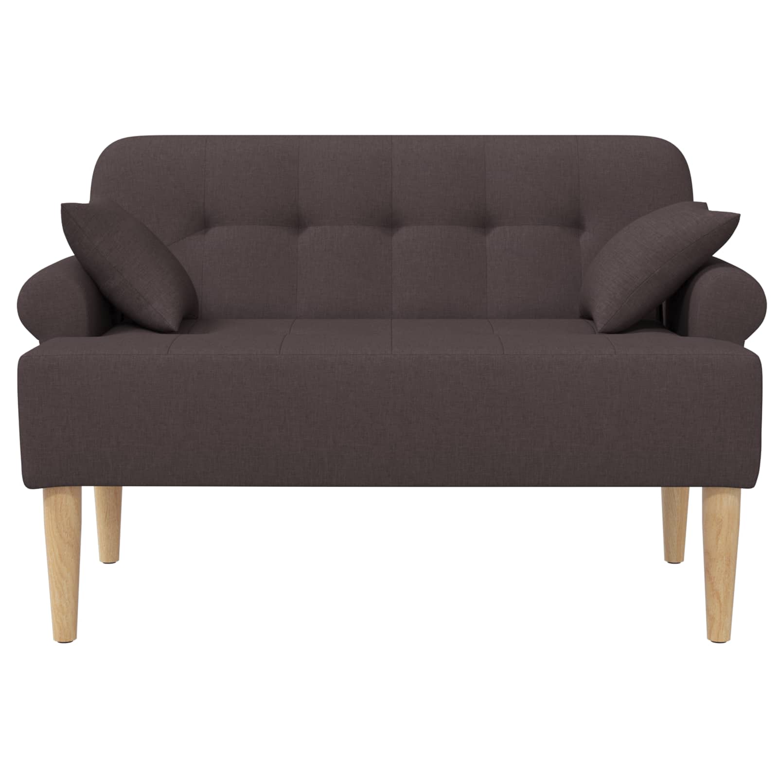 Loungebank met knopencomfort Donkerbruin 120 x 65 x 79 cm Stof