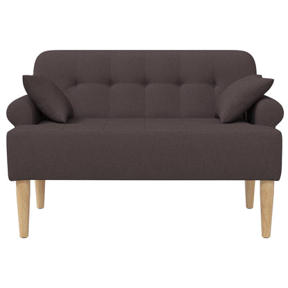 Loungebank met knopencomfort Donkerbruin 120 x 65 x 79 cm Stof