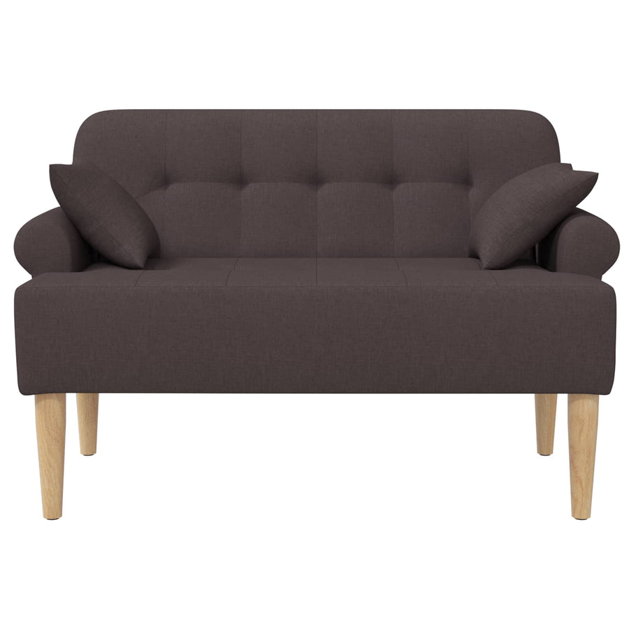 Loungebank met knopencomfort Donkerbruin 120 x 65 x 79 cm Stof