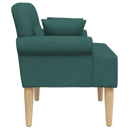 Loungebank met knopencomfort Donkergroen 120 x 65 x 79 cm Stof