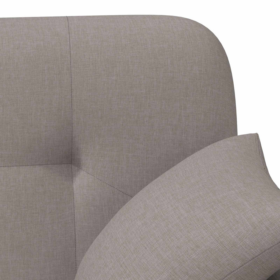 Loungebank met knopencomfort Taupe 120 x 65 x 79 cm Stof