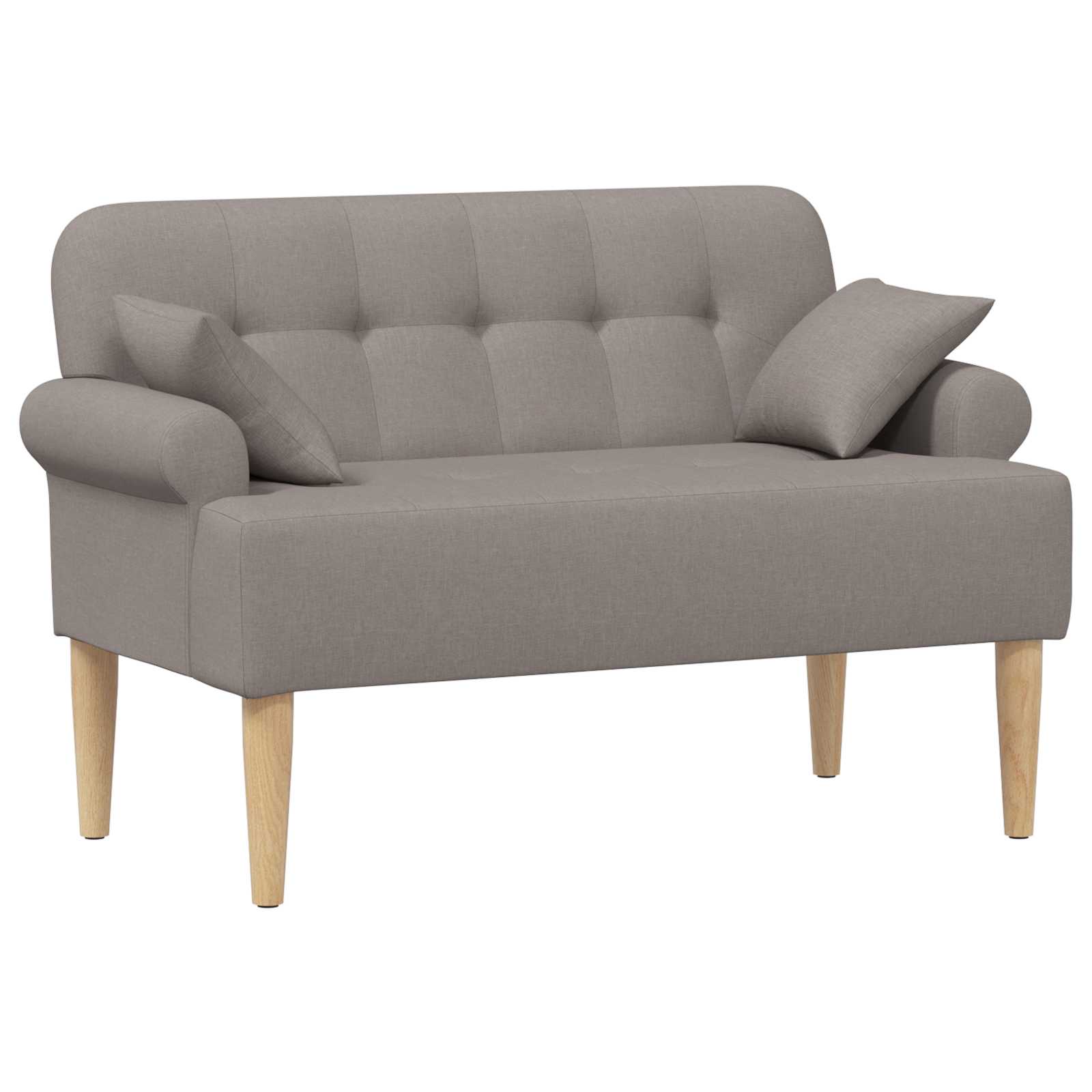 Loungebank met knopencomfort Taupe 120 x 65 x 79 cm Stof