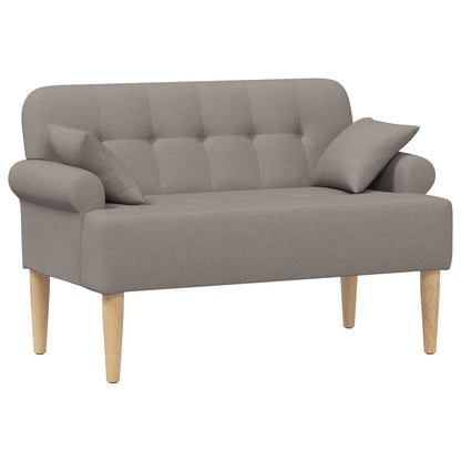 Loungebank met knopencomfort Taupe 120 x 65 x 79 cm Stof