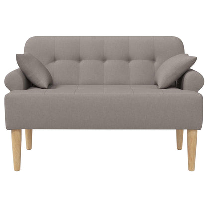Loungebank met knopencomfort Taupe 120 x 65 x 79 cm Stof