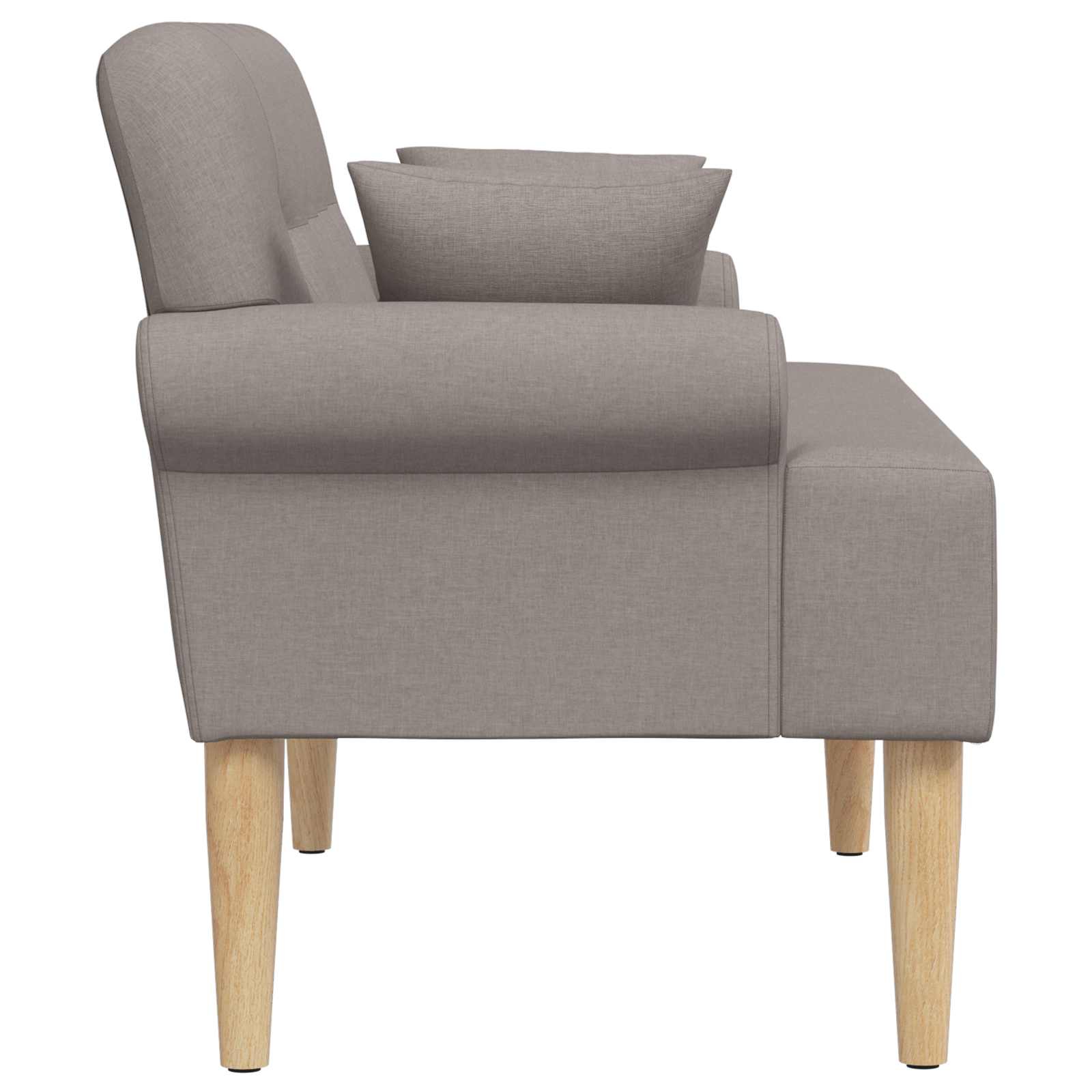 Loungebank met knopencomfort Taupe 120 x 65 x 79 cm Stof