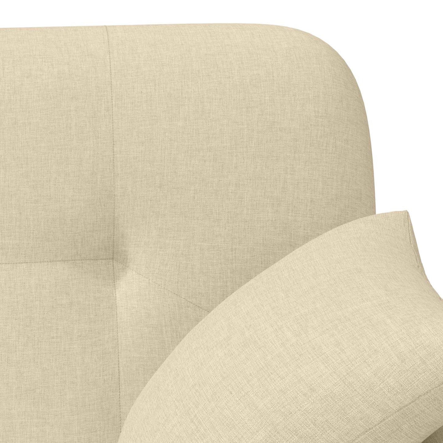 Loungebank met knopencomfort Crèmekleurig 120 x 65 x 79 cm Stof