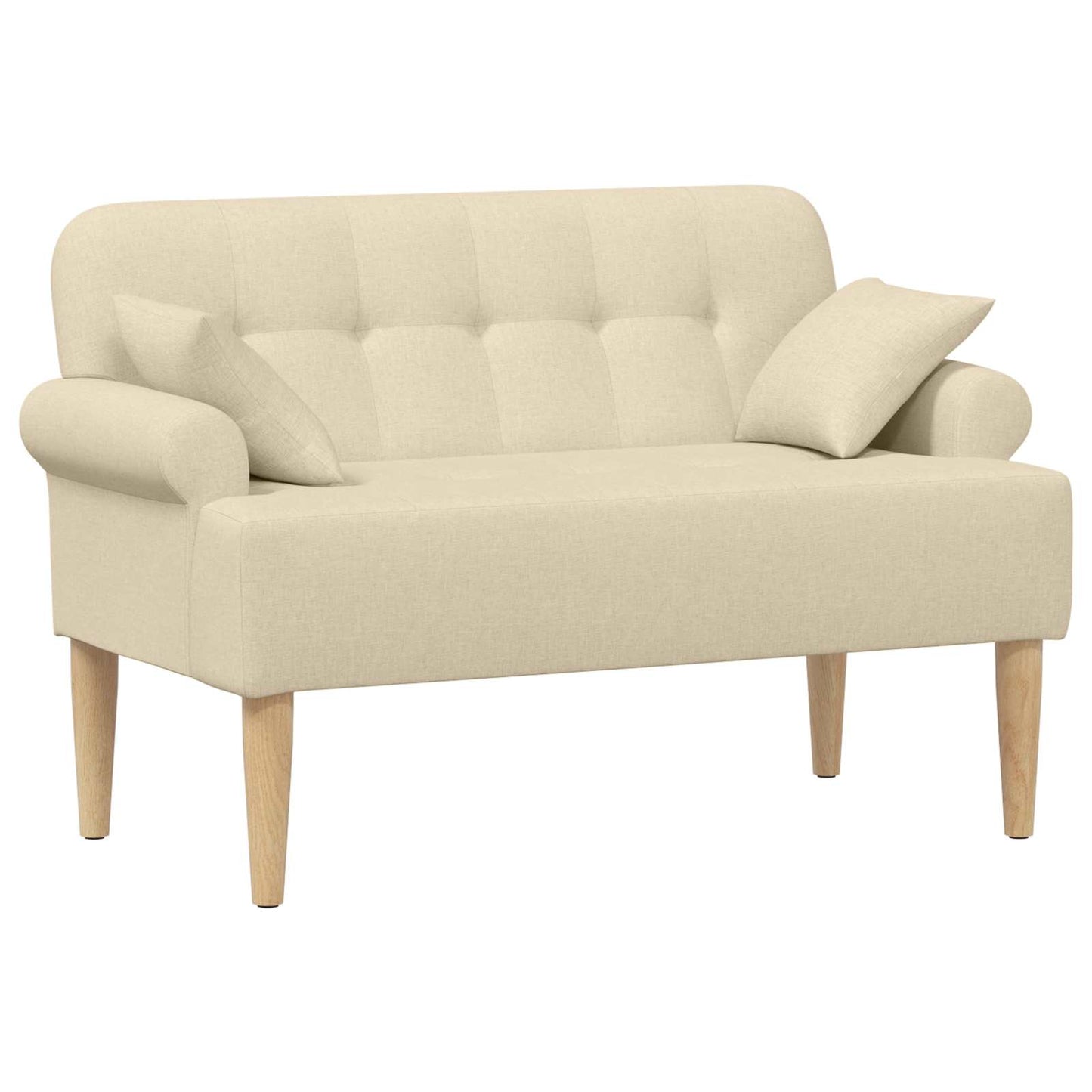 Loungebank met knopencomfort Crèmekleurig 120 x 65 x 79 cm Stof