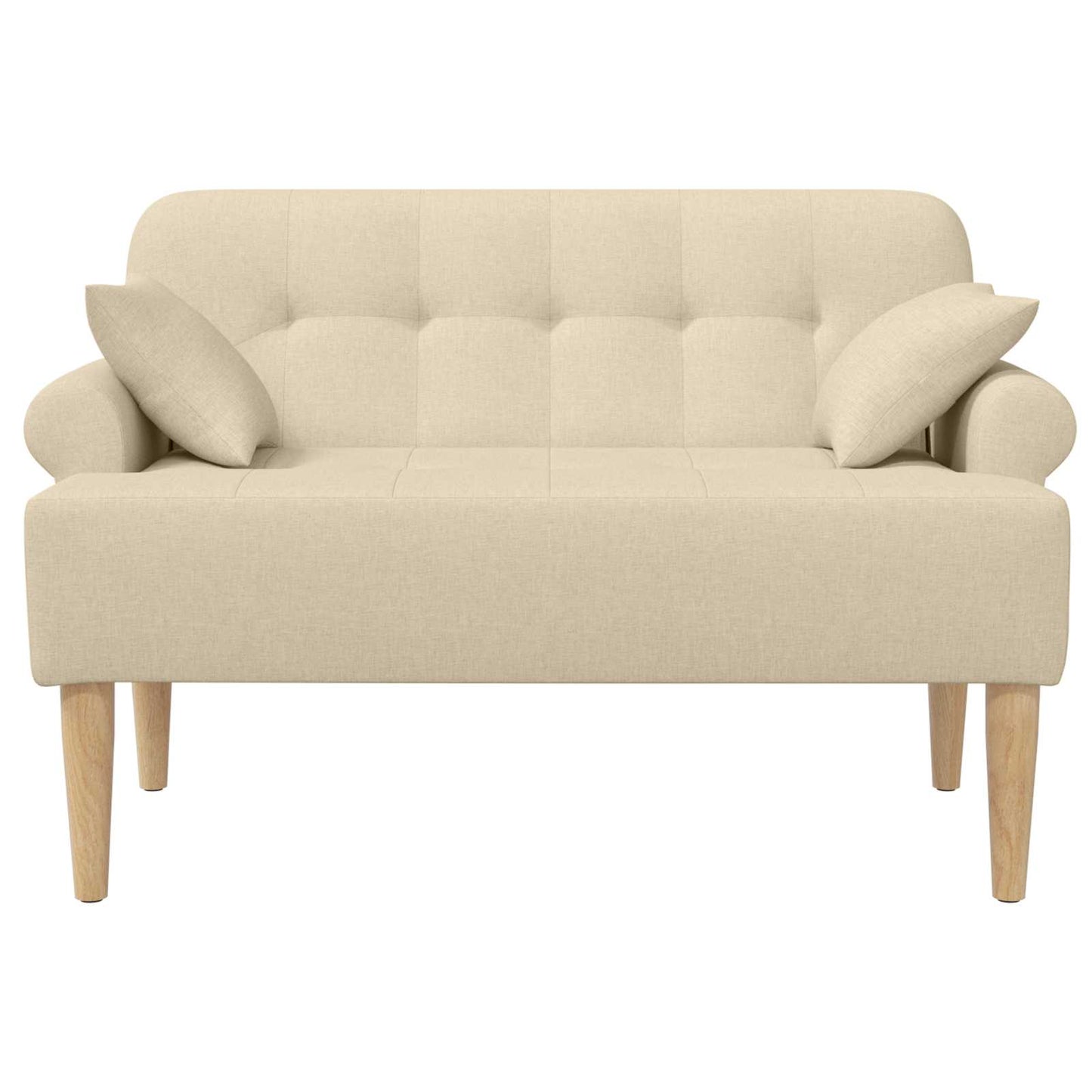 Loungebank met knopencomfort Crèmekleurig 120 x 65 x 79 cm Stof