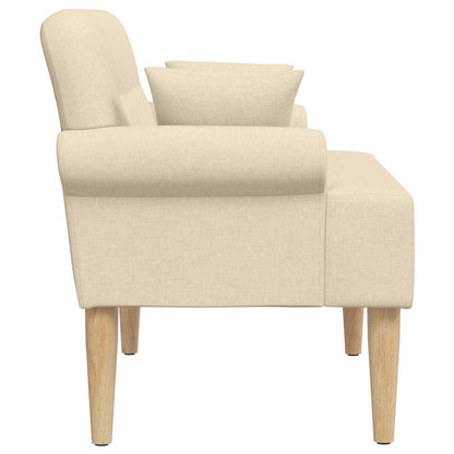 Loungebank met knopencomfort Crèmekleurig 120 x 65 x 79 cm Stof