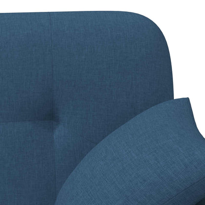 Loungebank met knopencomfort Blauw 120 x 65 x 79 cm Stof