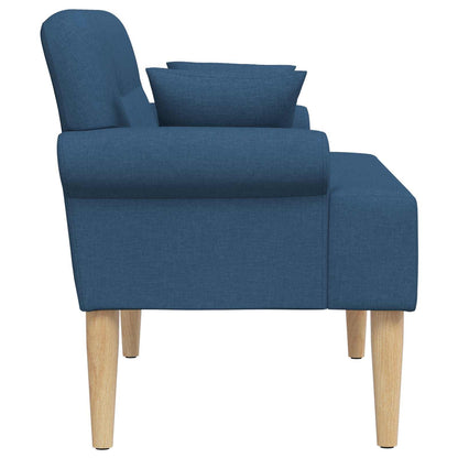 Loungebank met knopencomfort Blauw 120 x 65 x 79 cm Stof