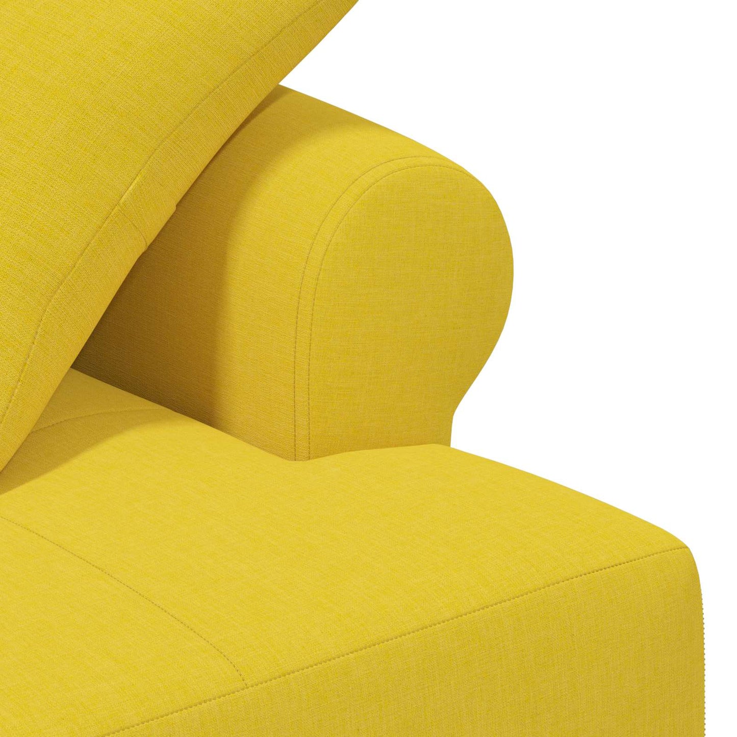 Loungebank met knopencomfort Licht Geel 120 x 65 x 79 cm Stof
