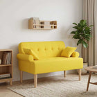 Loungebank met knopencomfort Licht Geel 120 x 65 x 79 cm Stof