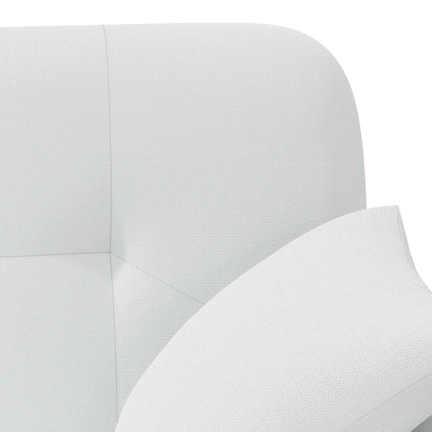 Loungebank met knopencomfort Wit 120 x 65 x 79 cm Stof