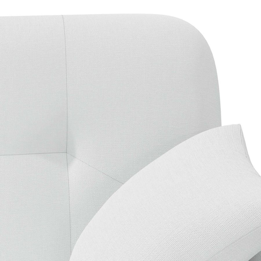 Loungebank met knopencomfort Wit 120 x 65 x 79 cm Stof