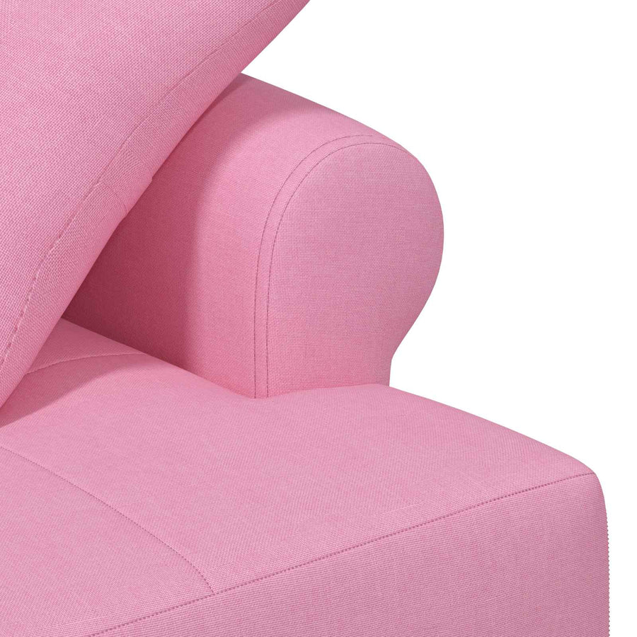 Loungebank met knopencomfort Roze 120 x 65 x 79 cm Stof