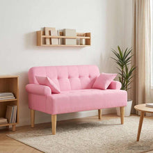Loungebank met knopencomfort Roze 120 x 65 x 79 cm Stof