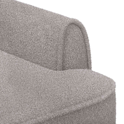 Loungebank met knopencomfort Lichtgrijs 117 x 67 x 77 cm Bouclé