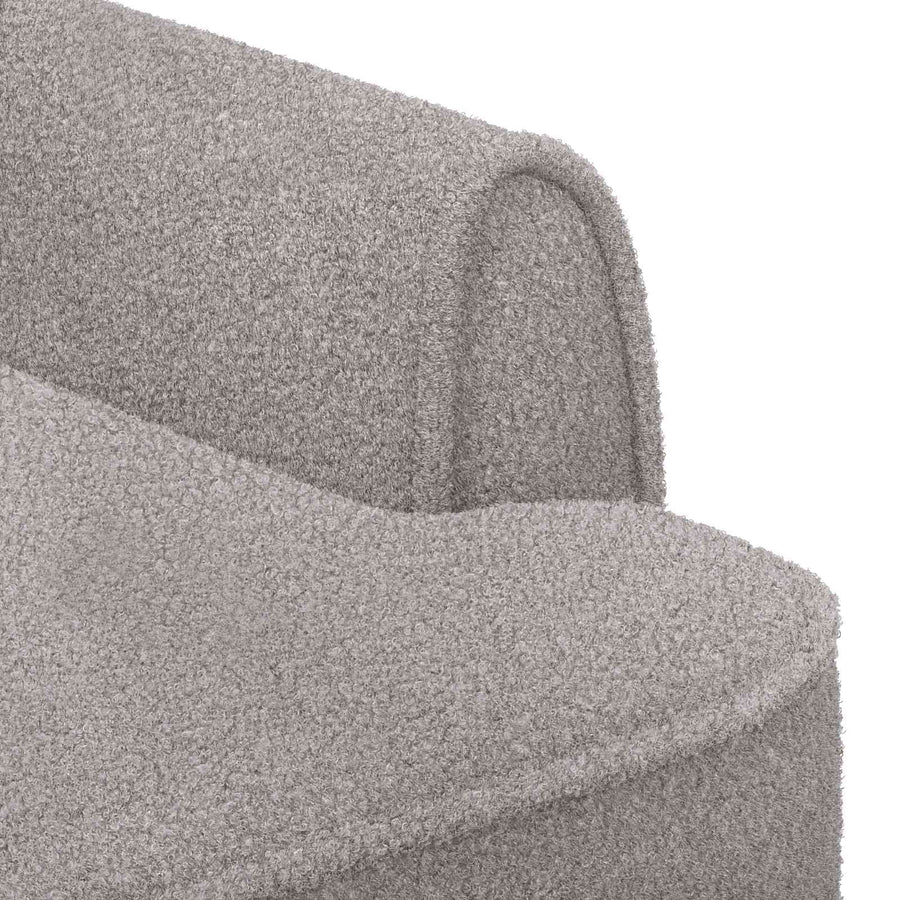 Loungebank met knopencomfort Lichtgrijs 117 x 67 x 77 cm Bouclé