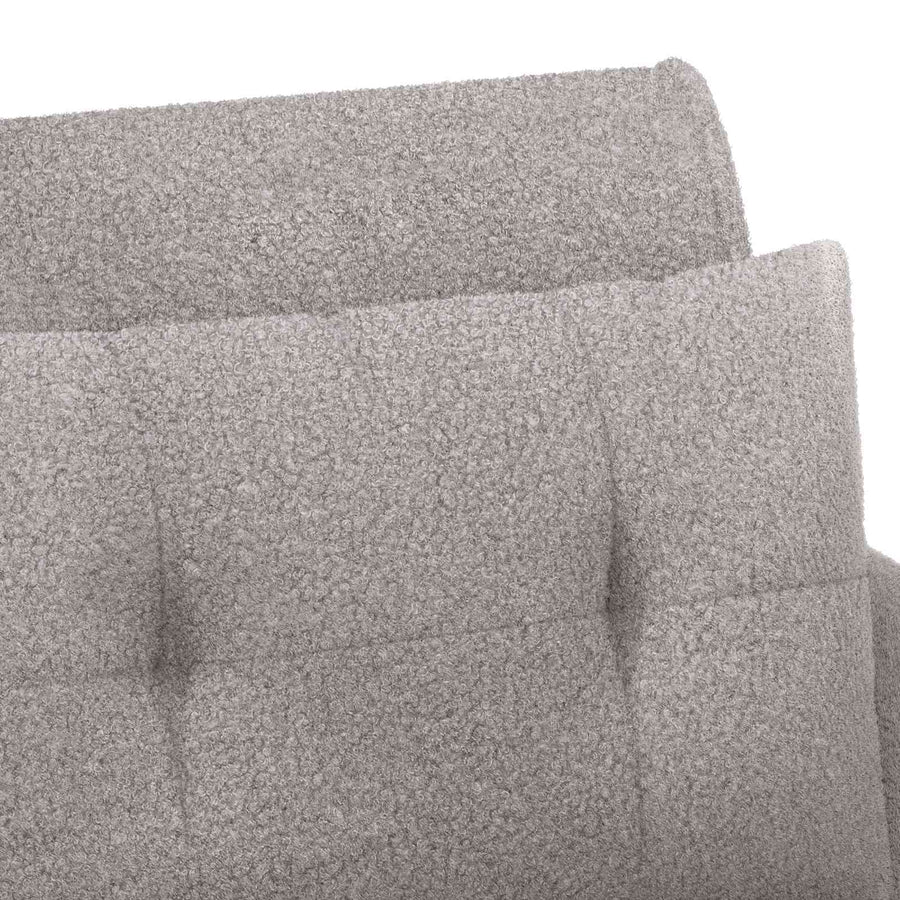 Loungebank met knopencomfort Lichtgrijs 117 x 67 x 77 cm Bouclé
