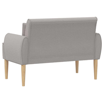 Loungebank met knopencomfort Lichtgrijs 117 x 67 x 77 cm Bouclé