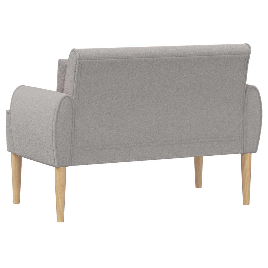 Loungebank met knopencomfort Lichtgrijs 117 x 67 x 77 cm Bouclé