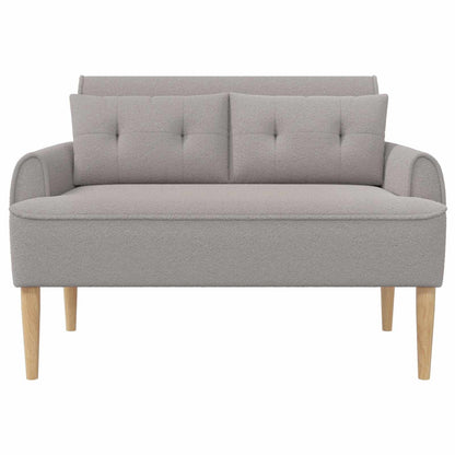 Loungebank met knopencomfort Lichtgrijs 117 x 67 x 77 cm Bouclé