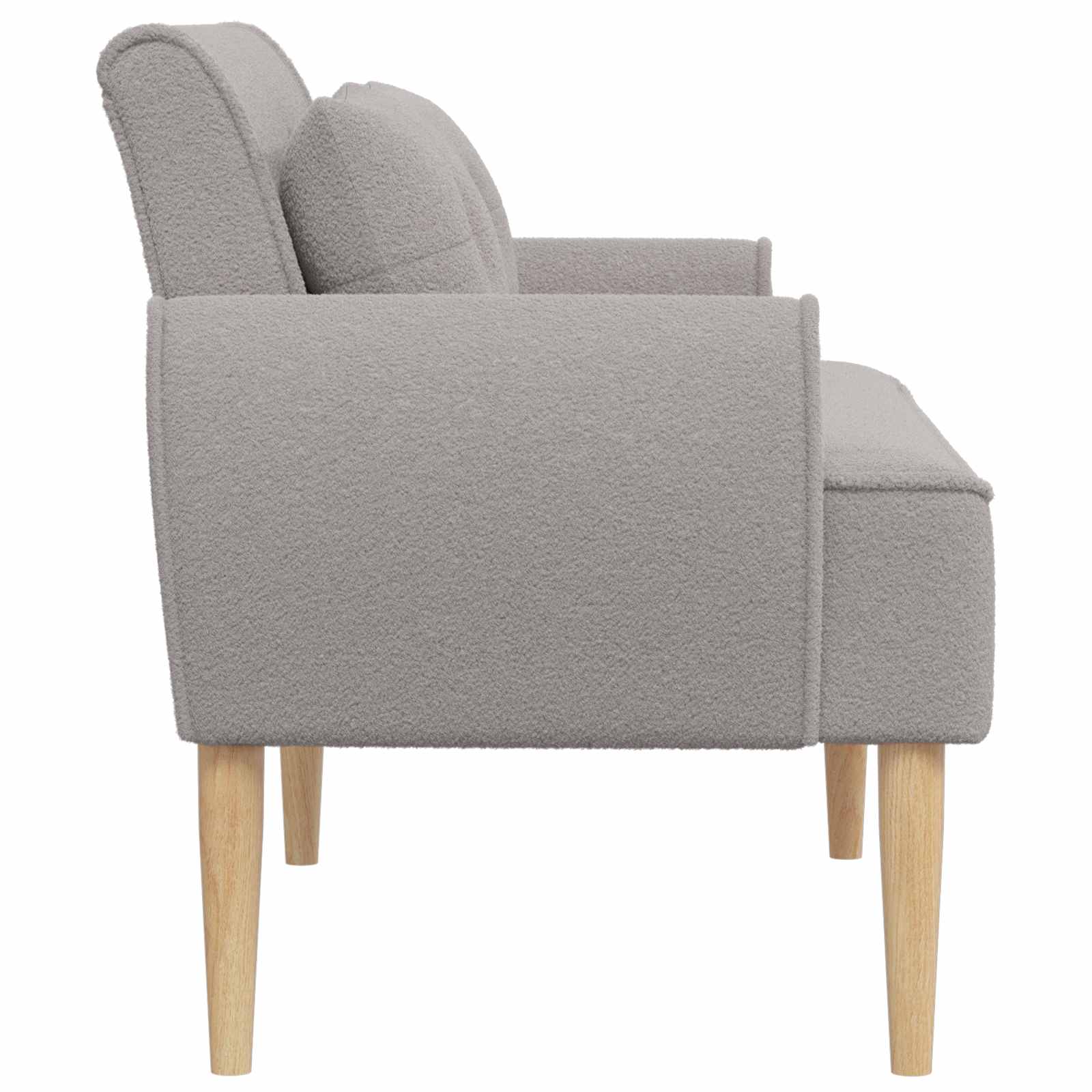Loungebank met knopencomfort Lichtgrijs 117 x 67 x 77 cm Bouclé
