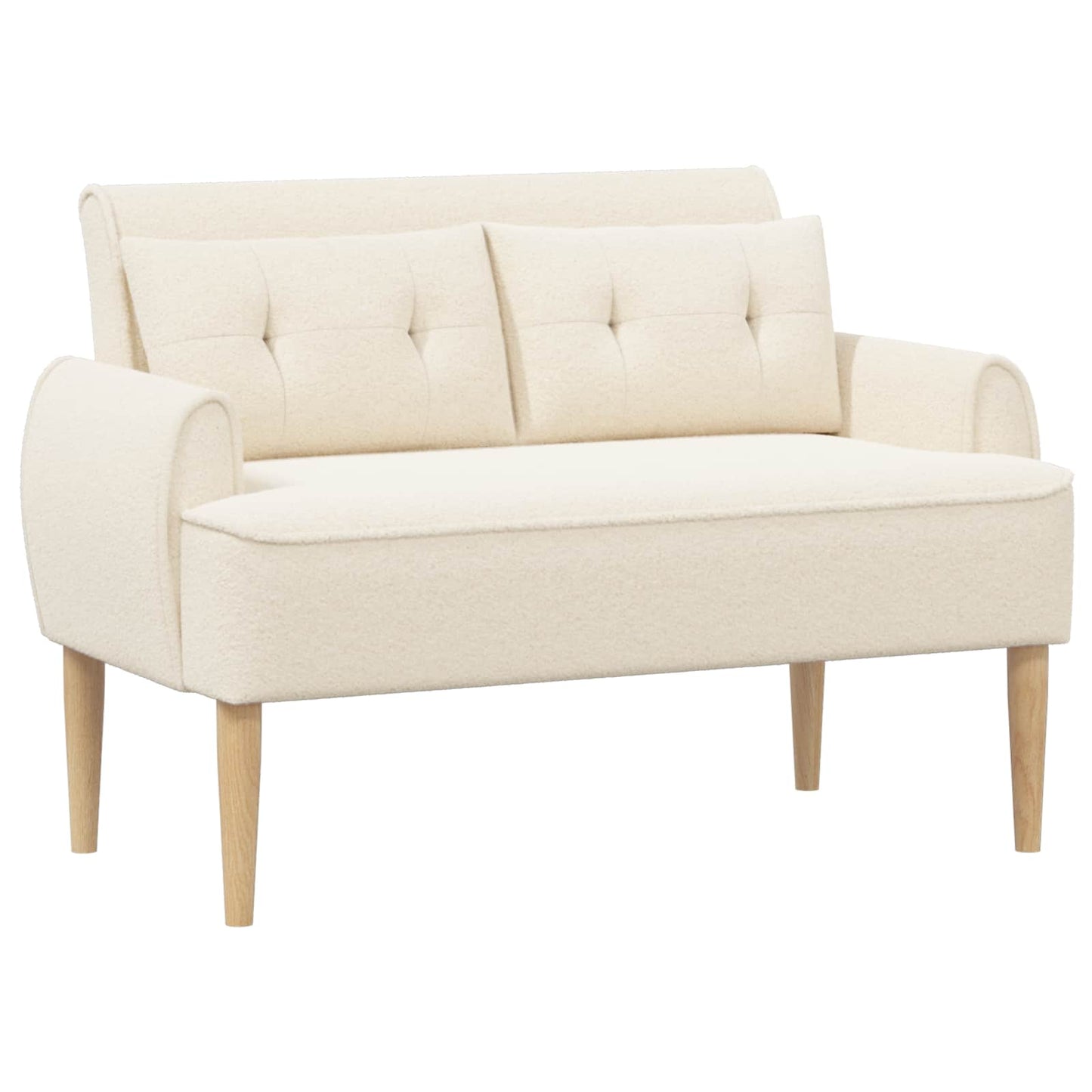 Loungebank met knopencomfort Crèmekleurig 117 x 67 x 77 cm