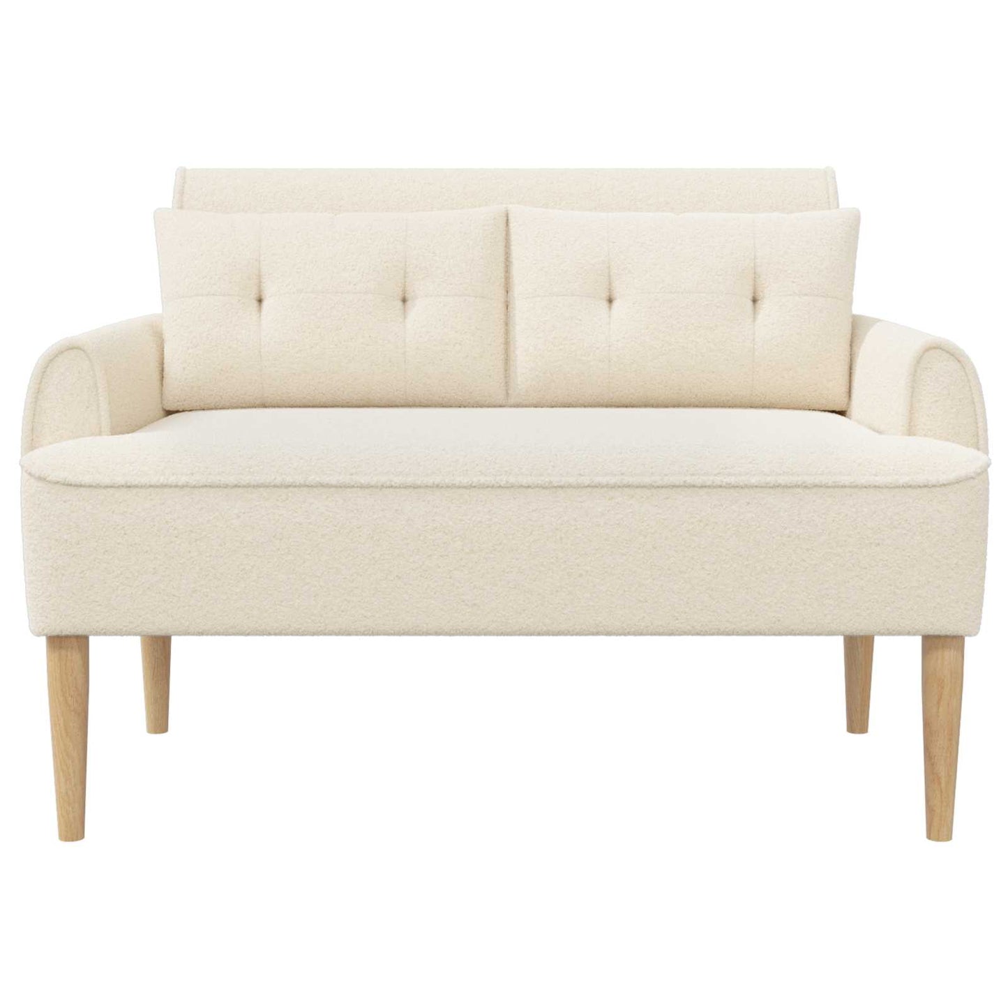 Loungebank met knopencomfort Crèmekleurig 117 x 67 x 77 cm