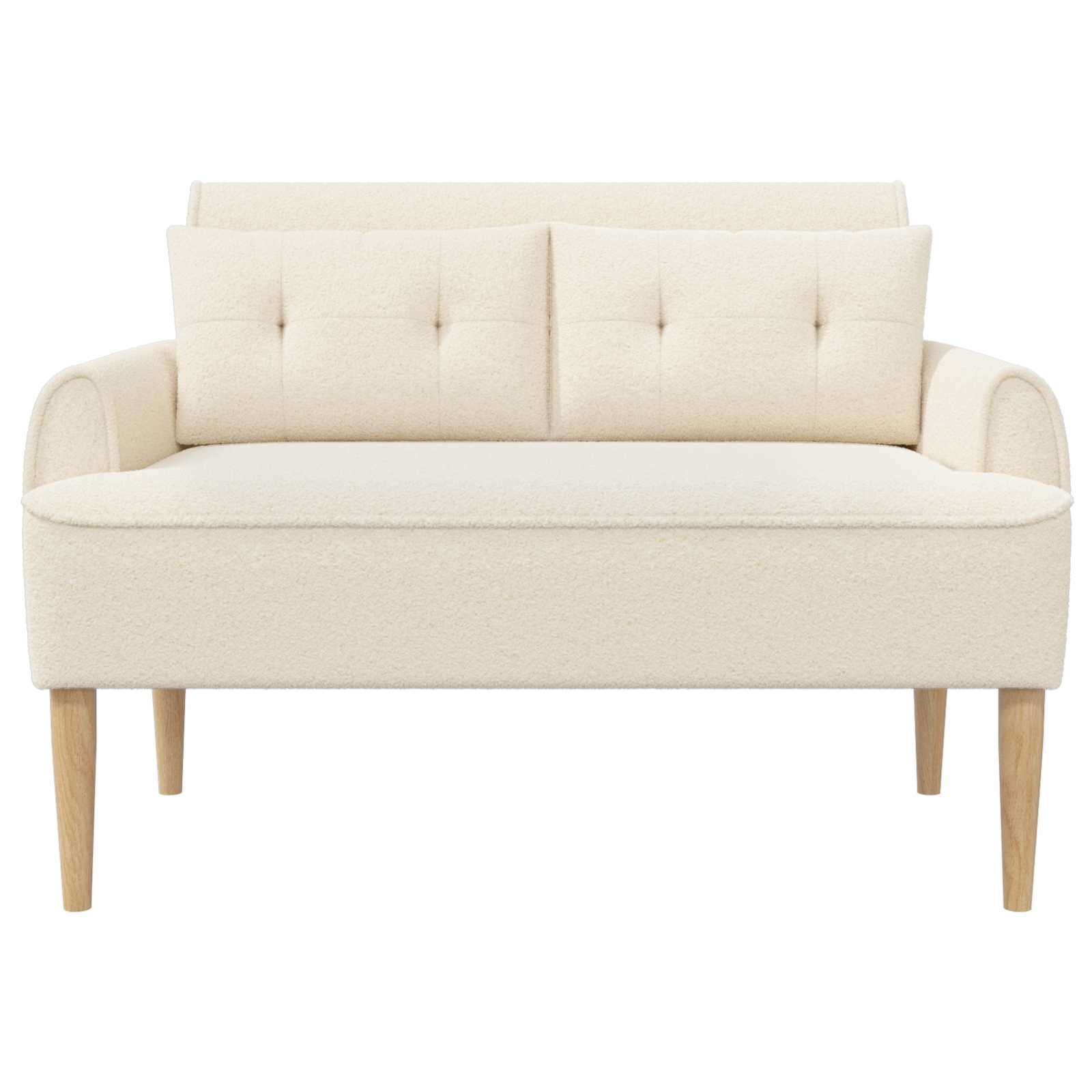 Loungebank met knopencomfort Crèmekleurig 117 x 67 x 77 cm