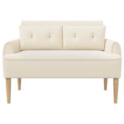Loungebank met knopencomfort Crèmekleurig 117 x 67 x 77 cm