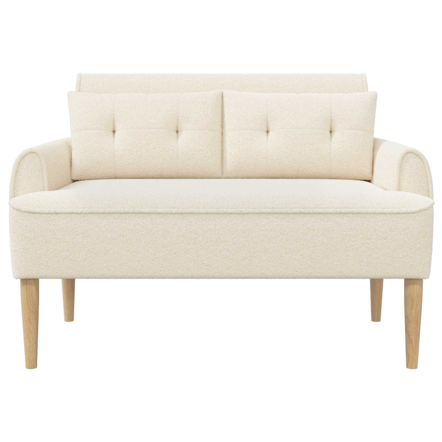 Loungebank met knopencomfort Crèmekleurig 117 x 67 x 77 cm