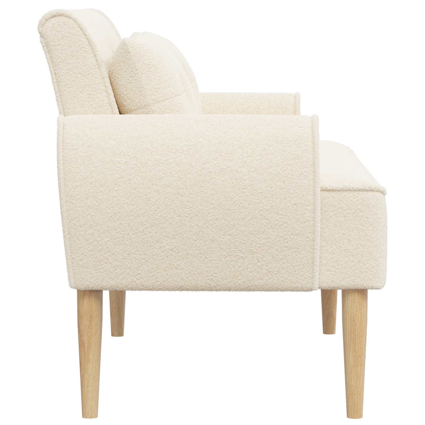 Loungebank met knopencomfort Crèmekleurig 117 x 67 x 77 cm