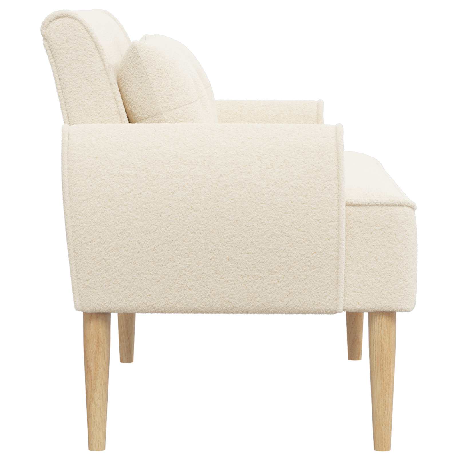 Loungebank met knopencomfort Crèmekleurig 117 x 67 x 77 cm