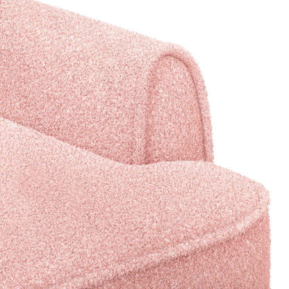 Loungebank met knopencomfort Roze 117 x 67 x 77 cm Bouclé