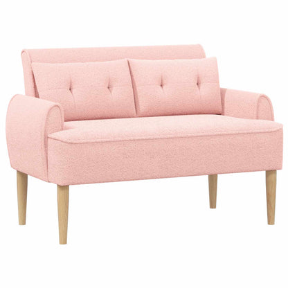 Loungebank met knopencomfort Roze 117 x 67 x 77 cm Bouclé