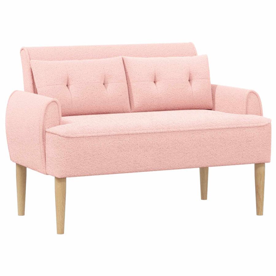 Loungebank met knopencomfort Roze 117 x 67 x 77 cm Bouclé