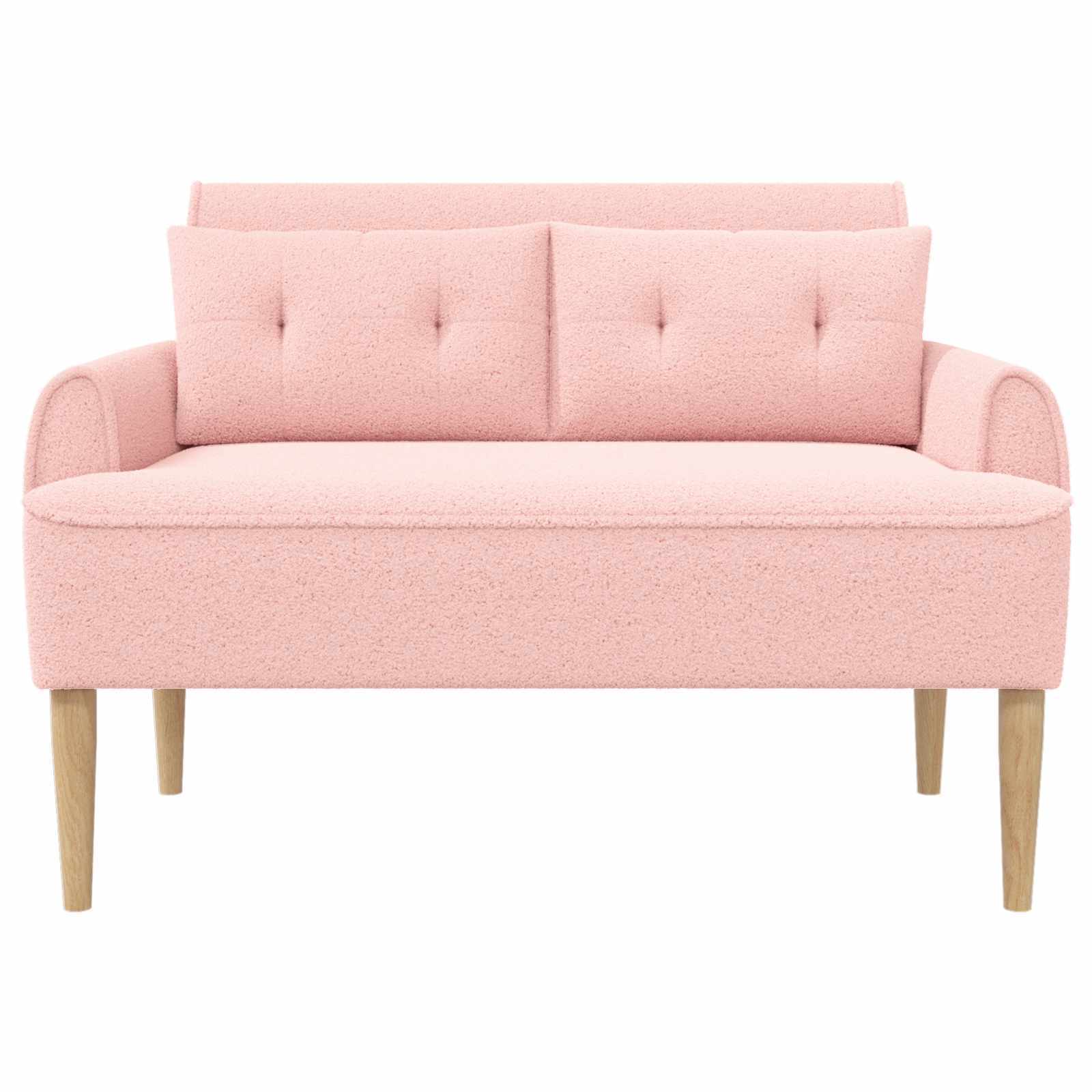 Loungebank met knopencomfort Roze 117 x 67 x 77 cm Bouclé