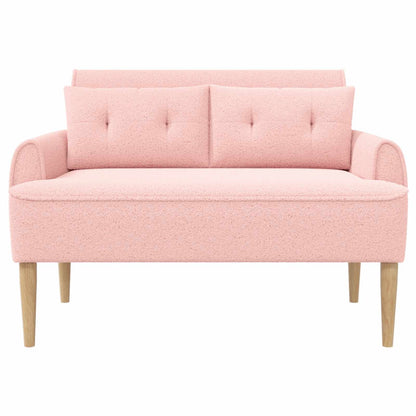 Loungebank met knopencomfort Roze 117 x 67 x 77 cm Bouclé
