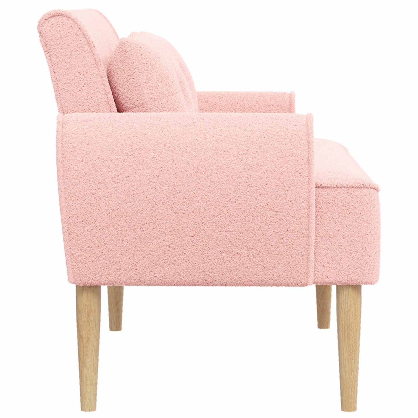 Loungebank met knopencomfort Roze 117 x 67 x 77 cm Bouclé