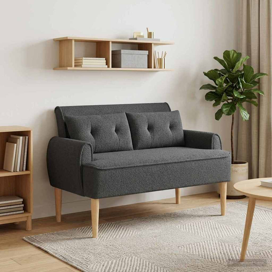 Loungebank met knopencomfort Donkergrijs 117 x 67 x 77 cm