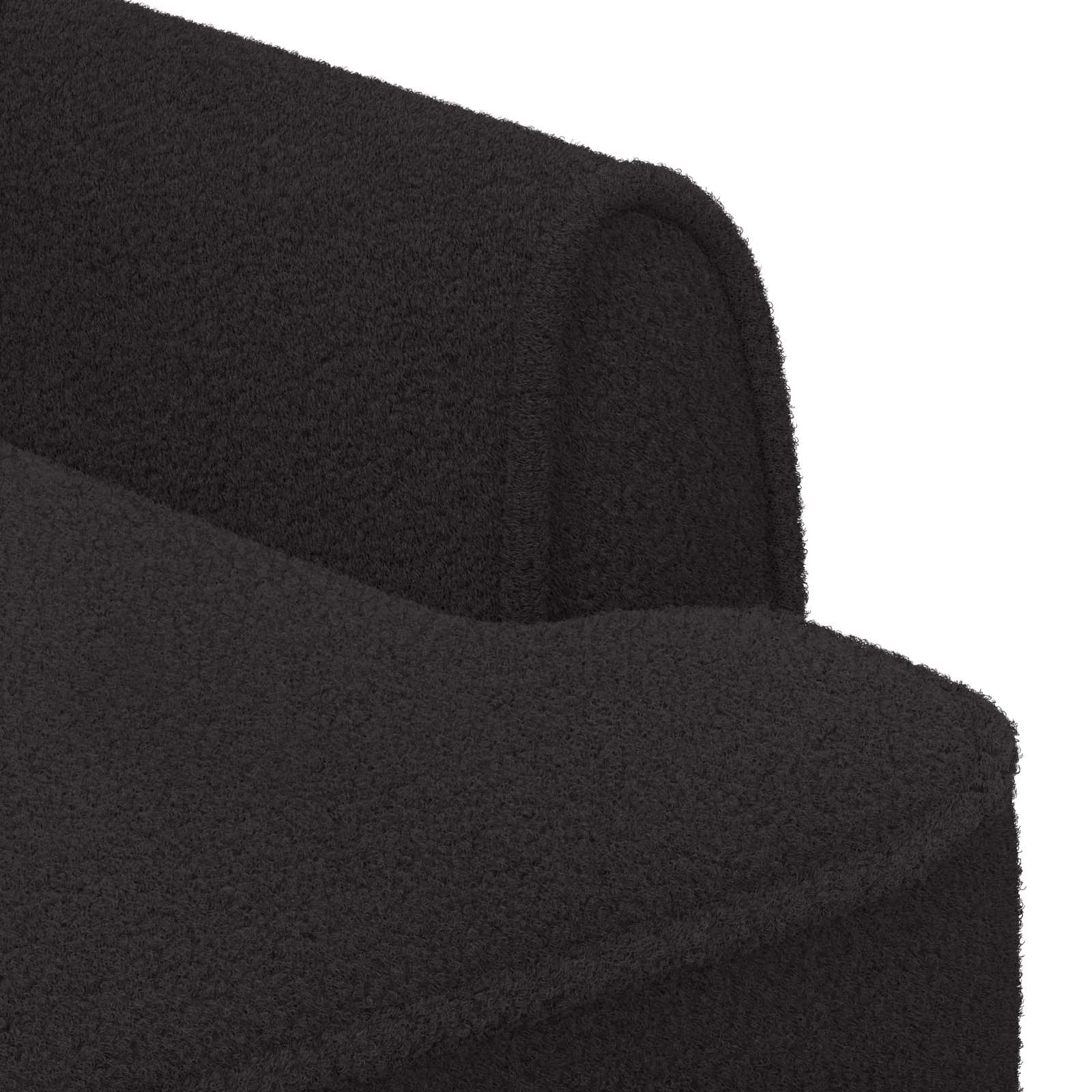 Loungebank met knopencomfort Zwart 117 x 67 x 77 cm Bouclé