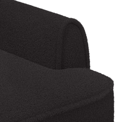 Loungebank met knopencomfort Zwart 117 x 67 x 77 cm Bouclé