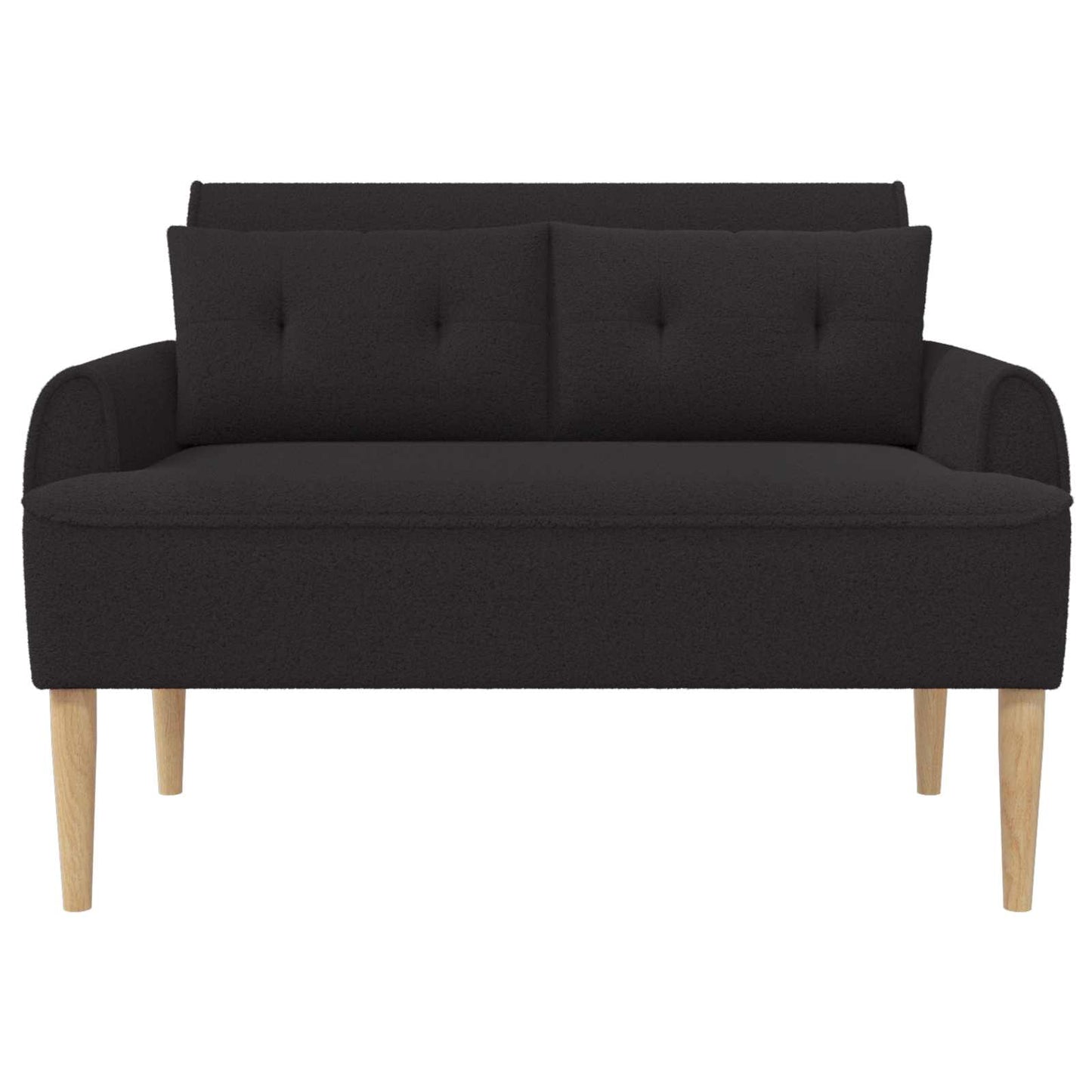 Loungebank met knopencomfort Zwart 117 x 67 x 77 cm Bouclé